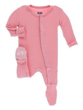 Kickee Pants Pink Footed One-Piece - Lotus Colorway